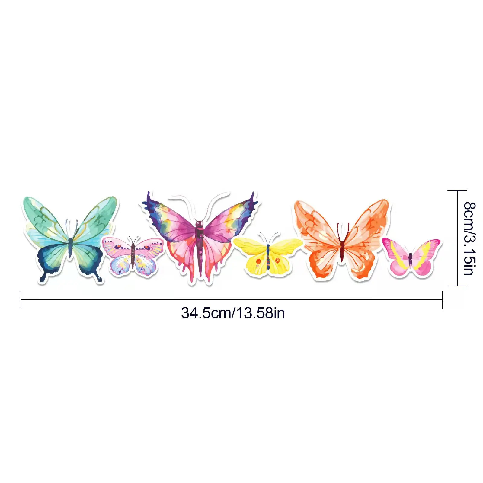 Huancai Spring Butterfly Bulletin Board Border Chalkboard Trim Stickers Roll Self Adhesive Decals for School Party Supplies