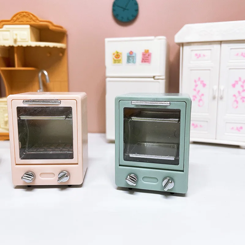 1:12 Doll House Kitchen Miniature Food Play Model European Style Kitchen Furniture Vertical Electric Oven