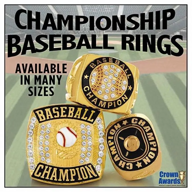 Crown Awards Baseball Champion Gold Deluxe Ring
