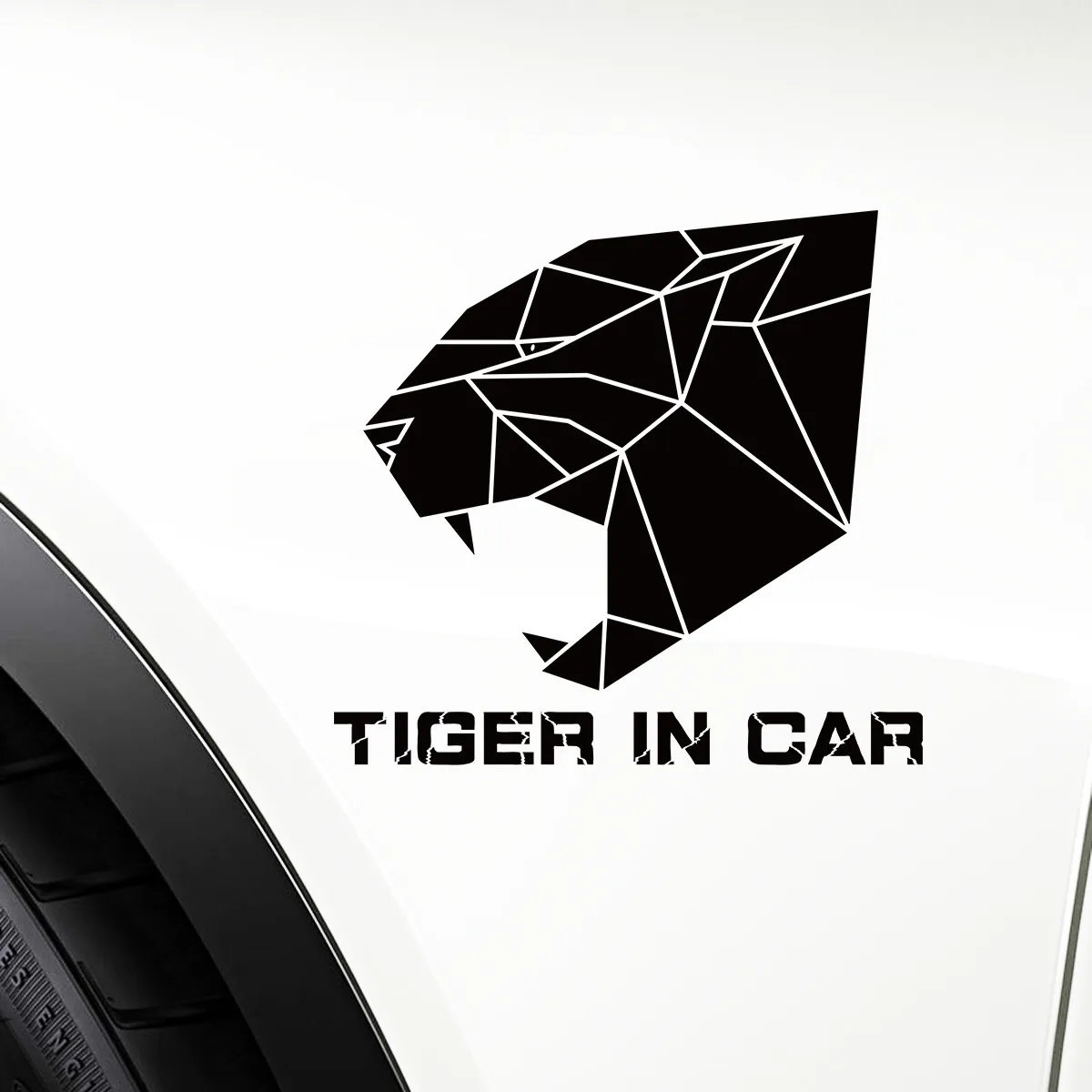 Tiger In Car Car Laser Sticker Vinyl Decal Car Truck Bumper Window Laptop Sticker Decor Gift Die Cut Decals Laptop Window Glass