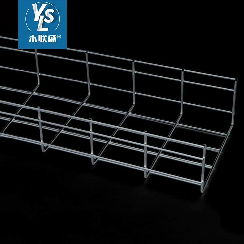 Chinese factory customized size 200 mm width basket steel cable tray grid bridge outdoor wire mesh cable tray