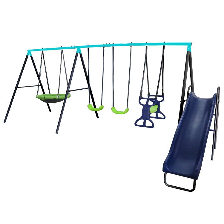 Factory High Quality Easy Assembly Outdoor&Backyard Metal Swing Sets For Children
