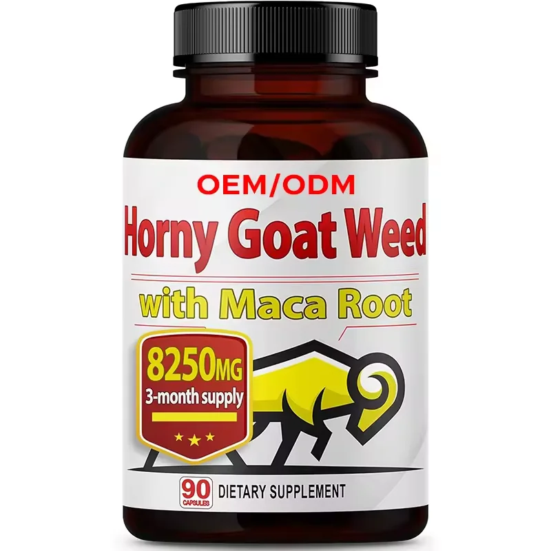 8250mg Maca Root Tribulus Horny Goat Weed Capsules Support Energy,Immune Supplement Epimedium Extract Capsules
