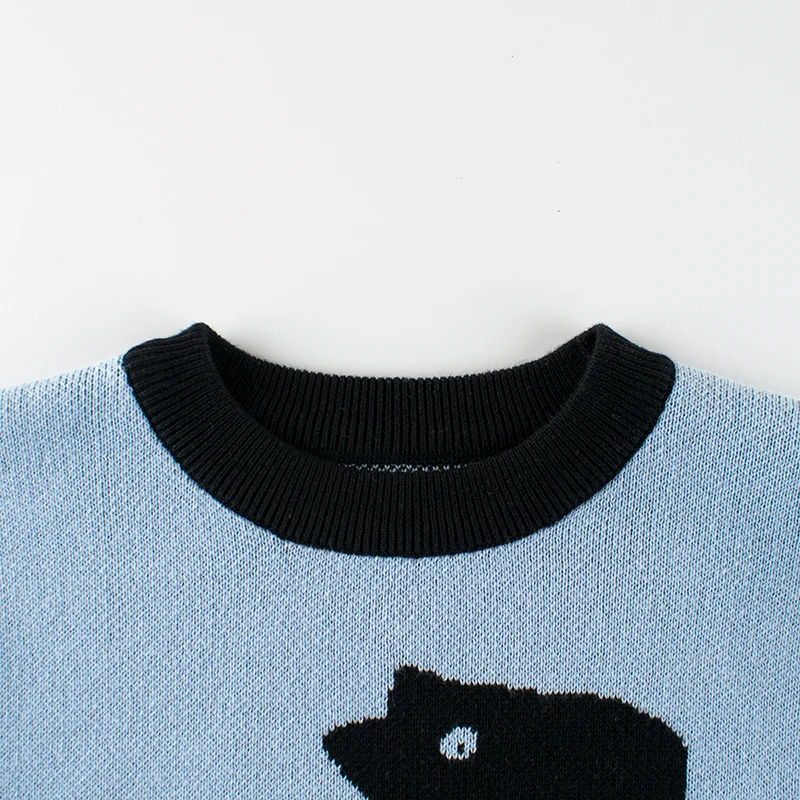 Autumn Winter Knitted Kids 100% Cotton Pullover Sweater Children Sweater For Boys