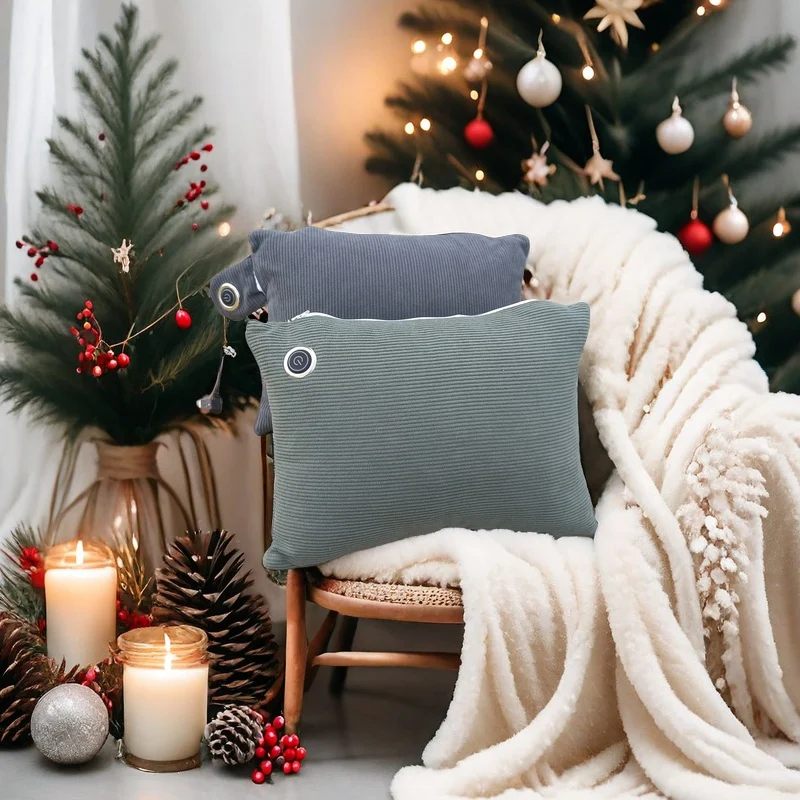 Home Office Chair Sofa Electric Heated Throw Pillow 3-Speed Temperature Control for Back, Waist, Neck, Menstrual Pain Relief