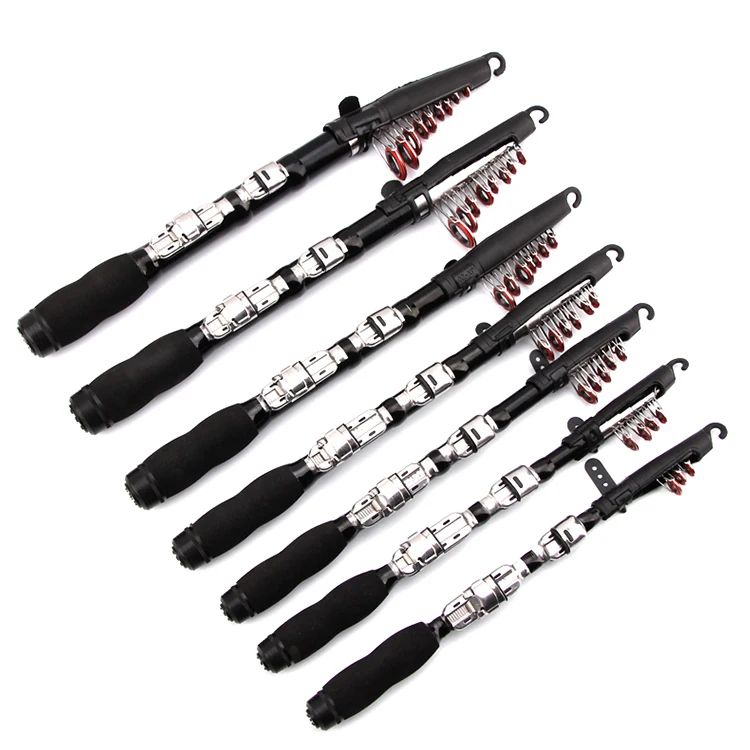 
Factory direct high-quality carbon spinning rod 1.8m-5.4m ultra-light telescopic long-handled carbon fiber fishing rod 