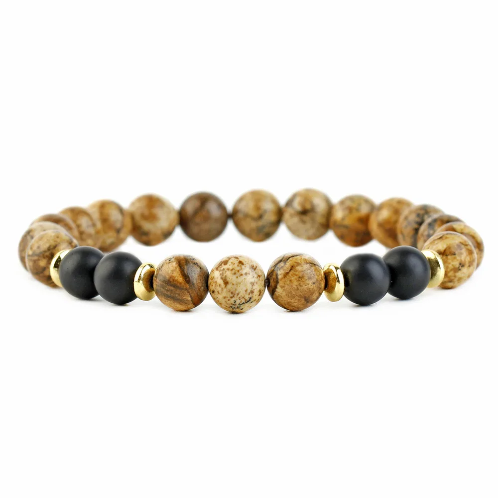 Hot Sale Accessories 8mm Stone Personality Bracelet Tiger Eye Turquoise Bracelet Jewelry