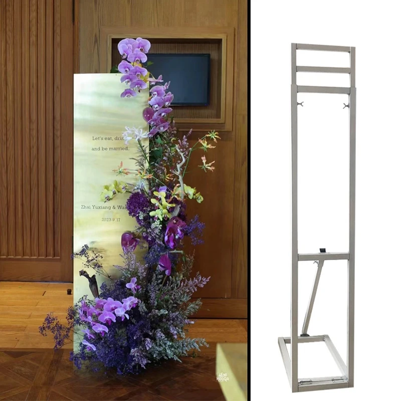 Wholesale KT board display frame activity stage background frame wrought iron bracket telescopic bracket