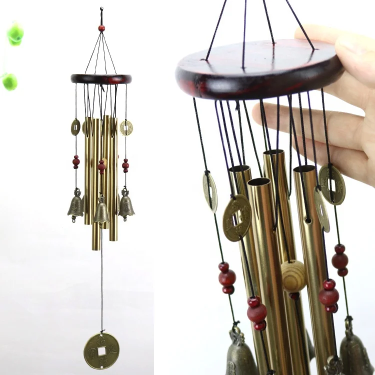 Wholesale wooden multi-tube metal  wind chimes home patio balcony garden decoration crafts holiday gifts