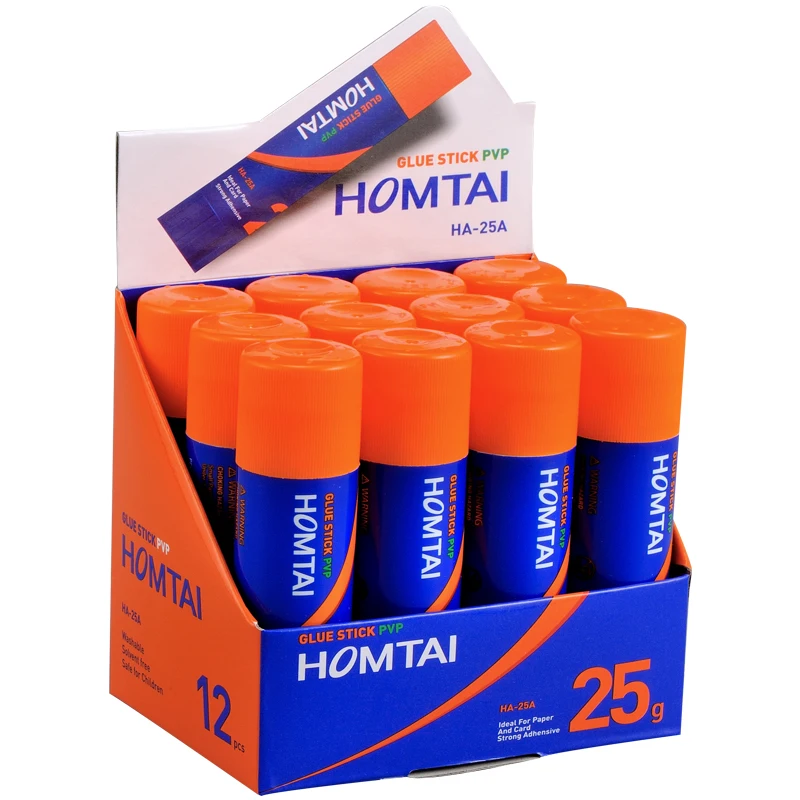 
PVP Glue Stick Solid Stick Glue Custom Brand And Logo Office Supply Stationery OEM Washable Non-Toxic Safe Glue Sticks 