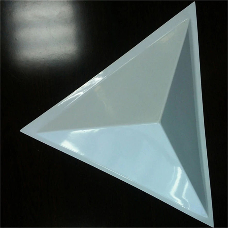 Textured Accent Wall Panels PVC Ceiling 3D Embossed Wall Outdoor Triangle Pattern