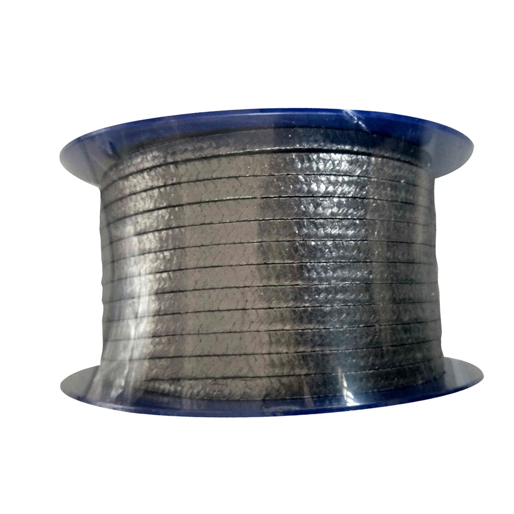 OEM manufacture supplier of expandable packings high temperature dipped black braided rope ptfe graphite gland packing