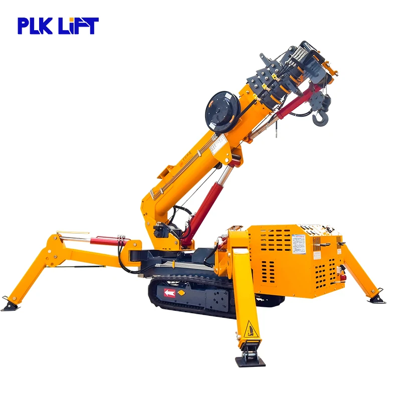 2t 3t 5t 8t 12t 14t Spider Lifting Crane Track Crawler Hydraulic 360 Turntable Crane