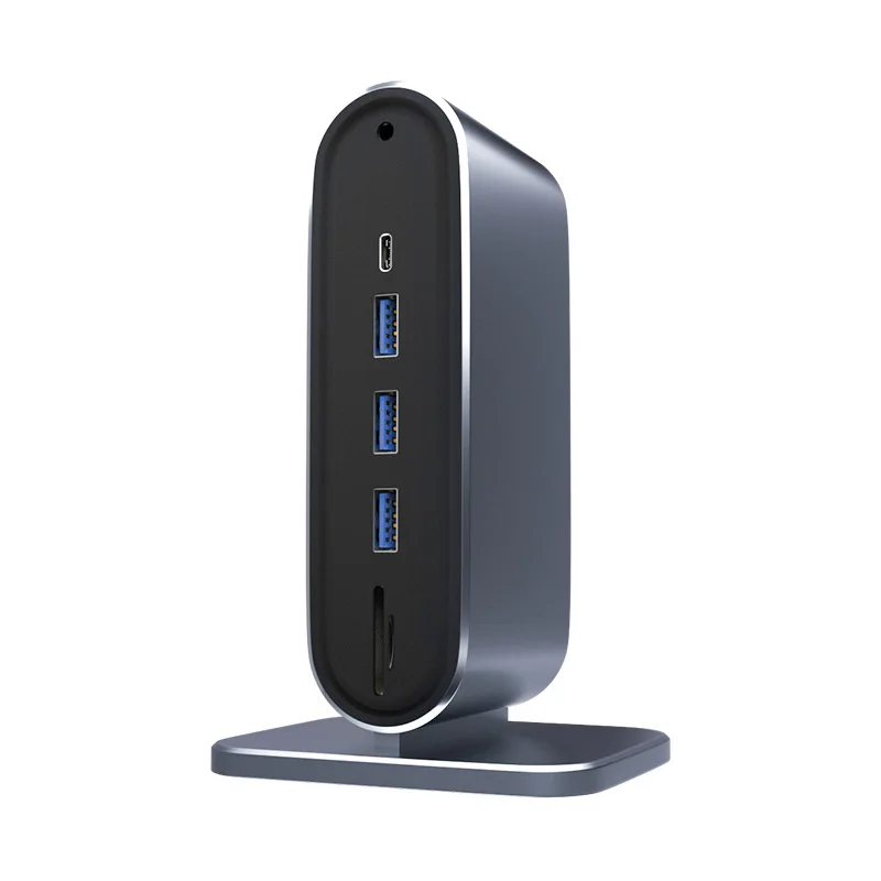 12 в 1 многофункциональная док-станция типа C для HDTV + VGA RJ45 SD TF аудио 3 5 мм USB3.0 * USB2.0 USB 4 Тип USB-концентратор