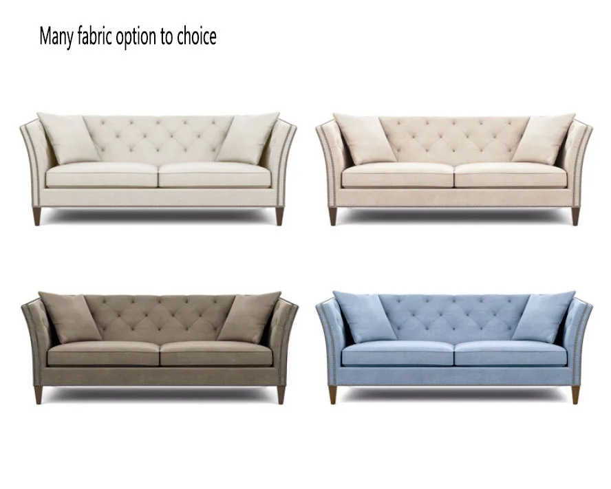 High Quality Luxurious Lounge Sofa Couch Living Room Furniture Leisure Sofa Modern European Style Chesterfield Sofa