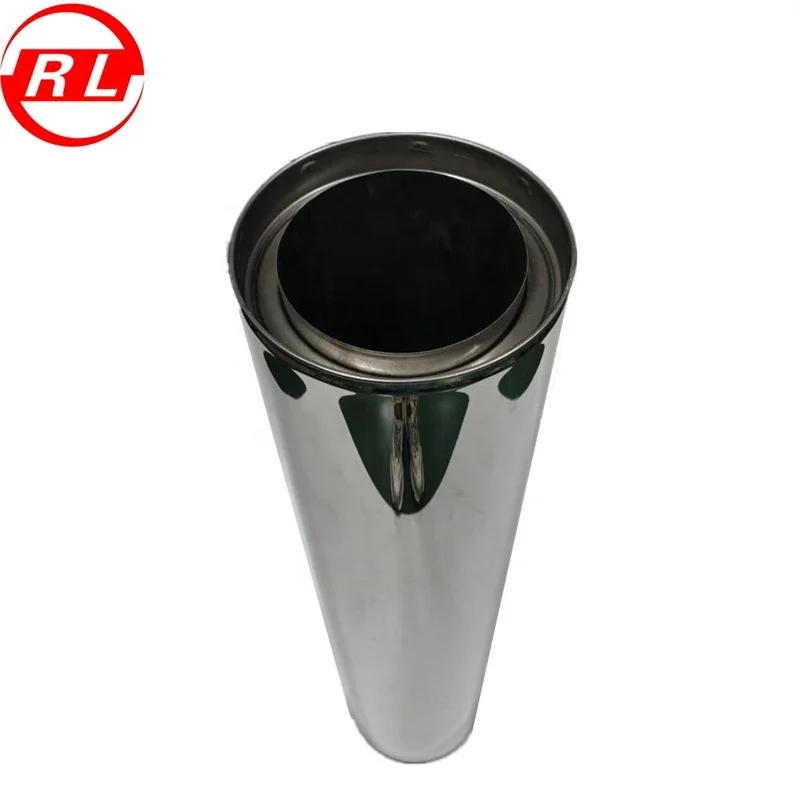 1000 mm Length Stainless Steel Twin Wall Twist Lock Straight Chimney Flue