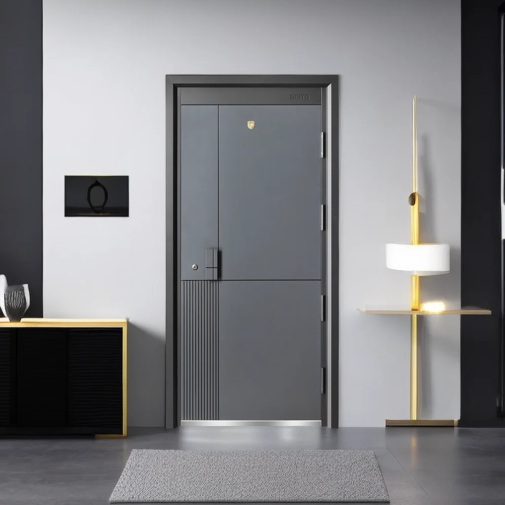 New American Design American Door Villa Entry Office Safe Room Security Entrance Metal Cold Rolling Steel Doors For Out