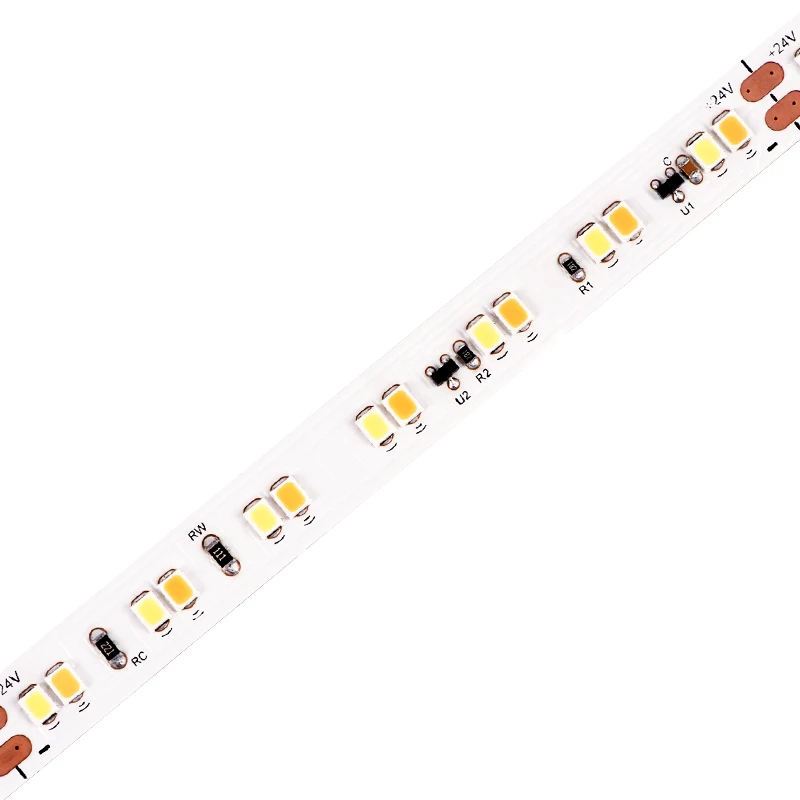 High Quality SMD2835 LED Strip DC24V Dim to Warm LED Strip Light 4000k 1800k CE ROHS UL Home Room Lighting for Indoor Decoration