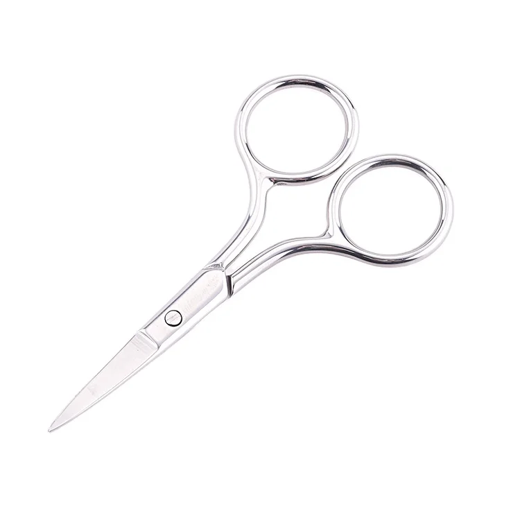 High quality beauty care tools metal beard trimming scissors brow trim wholesale small salon scissors