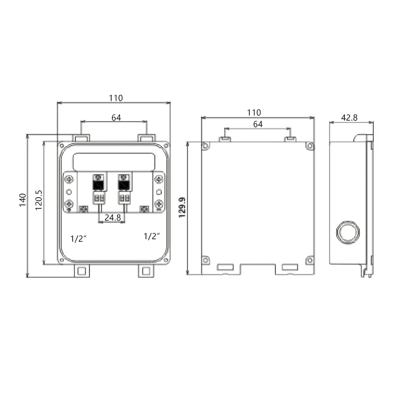 PV Panel Accessories Junction Box IP67 Explosion-proof Solar Junction Box