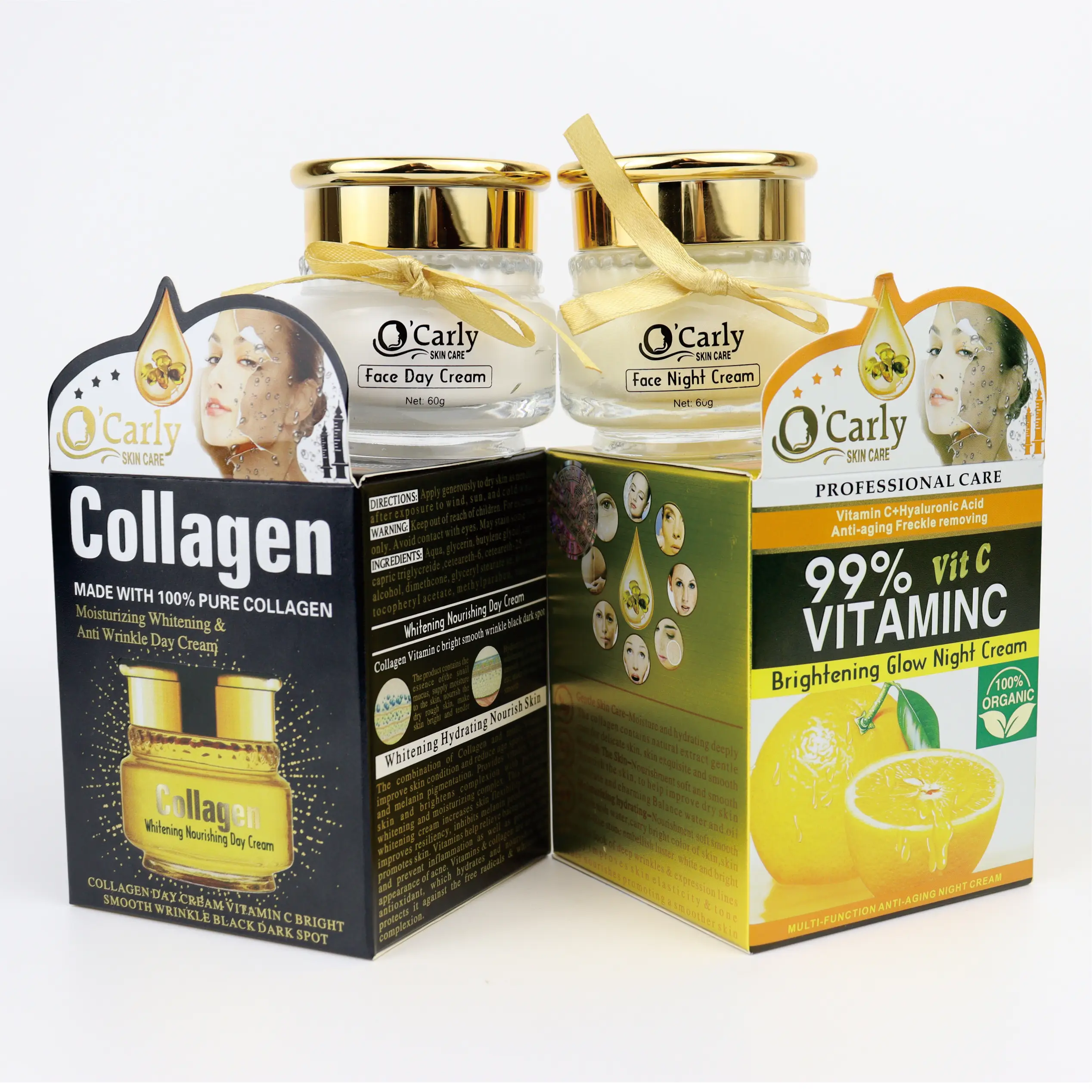 Высококачественный отбеливающий крем для лица с коллагеном и витамином C против морщин