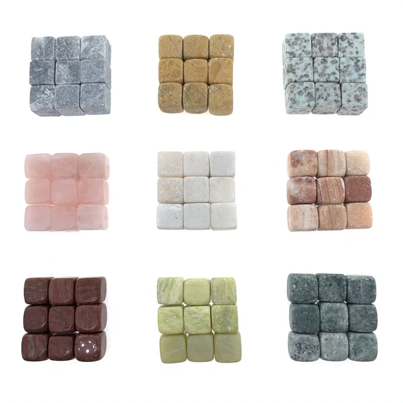 Top seller Different shape Reusable Natural Whiskey Stones Ice Cubes Chilling Wine Stones
