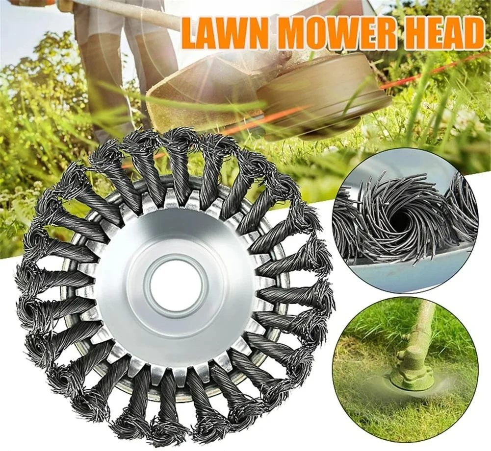 8inch Steel Wire Grass Trimmer Head Rounded Edge Weed Trimmer Head Grass Brush Removal Grass Tray Plate For Lawnmower 150/200m