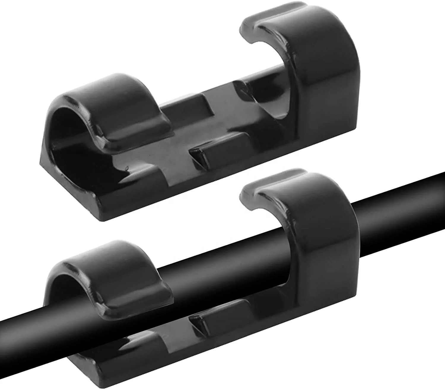 Cable Clips Strong Adhesive Cable Management TV PC Wire Holder, Sticky Mount-Round Plastic Cord Clamps