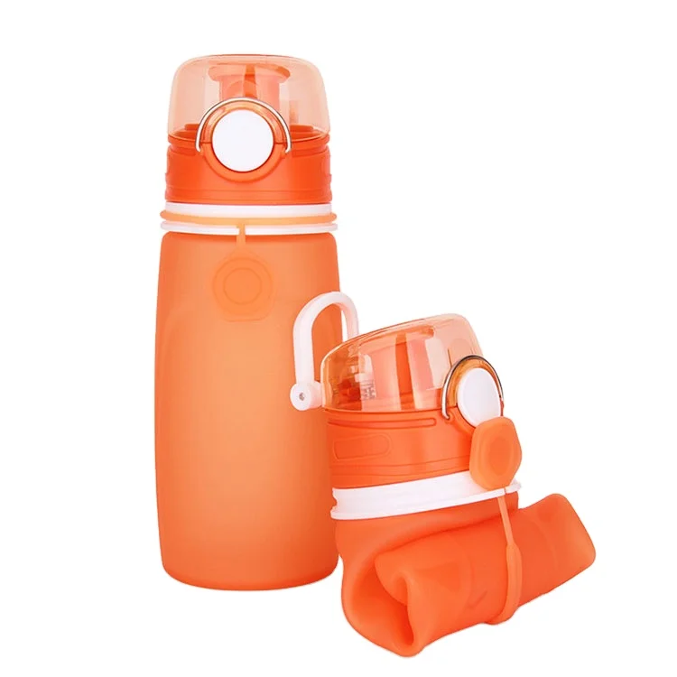 
Portable leakproof 550ml travel sports drinking wholesale silicone collapsible foldable silicone water bottle 