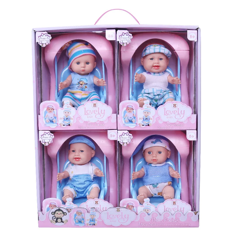 Wholesales Cute 8 Inch Dolls Safe Vinyl Material Lovely Dolls With Accessories For Kids Play Game