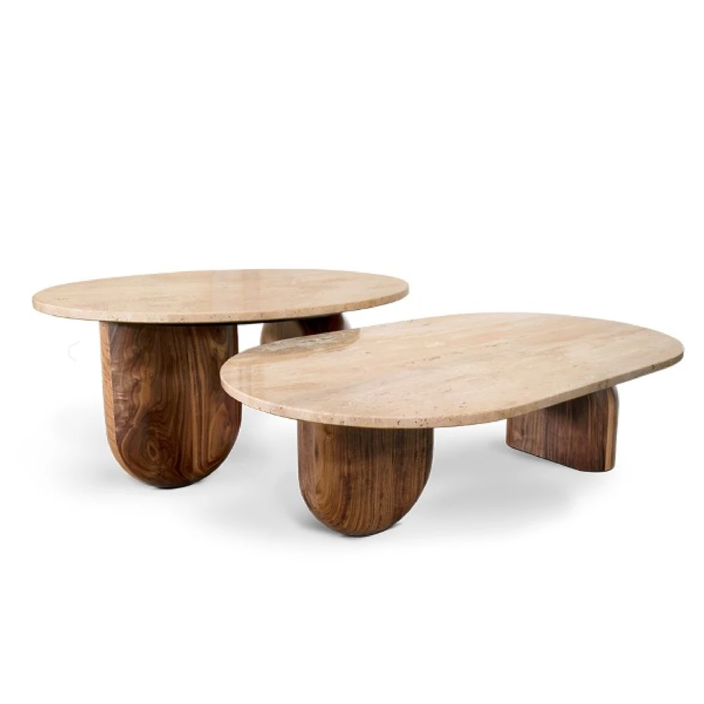 Новый дизайн Фошань Роскошный Современный 5-Звездочный Отель мебель деревянная изогнутые лобби журнальный столик