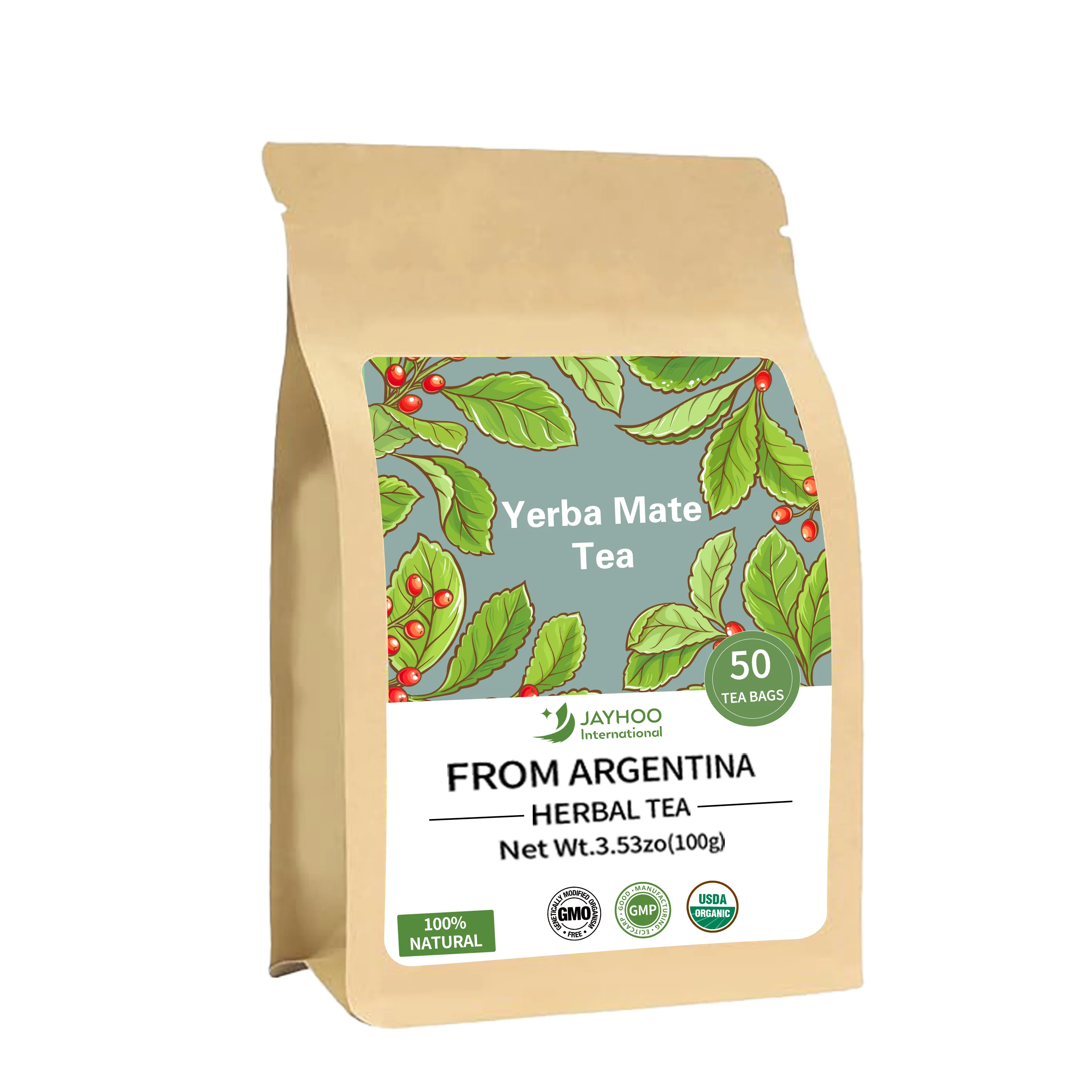 Yerba Mate Tea Not Smoked Rich in Nutrients Non-gmo Improve Digestive Health Natural Organic Herbal Tea