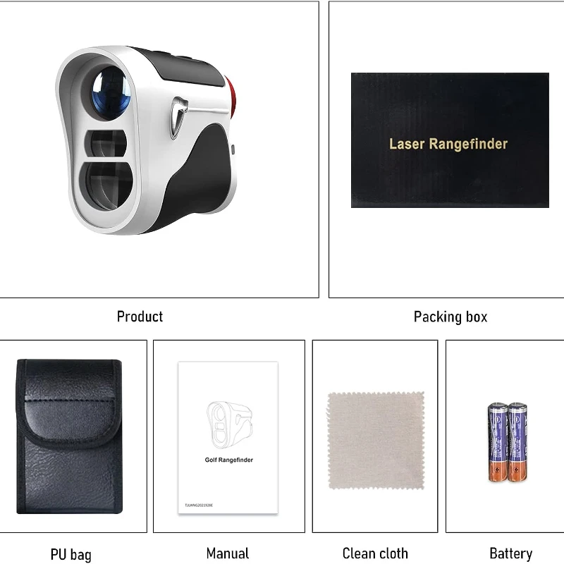 Golf Rangefinder with Slope Flagpole Lock with Pulse Vibration Slope Switch for Golf Tournament 600Yards 6X Magnification