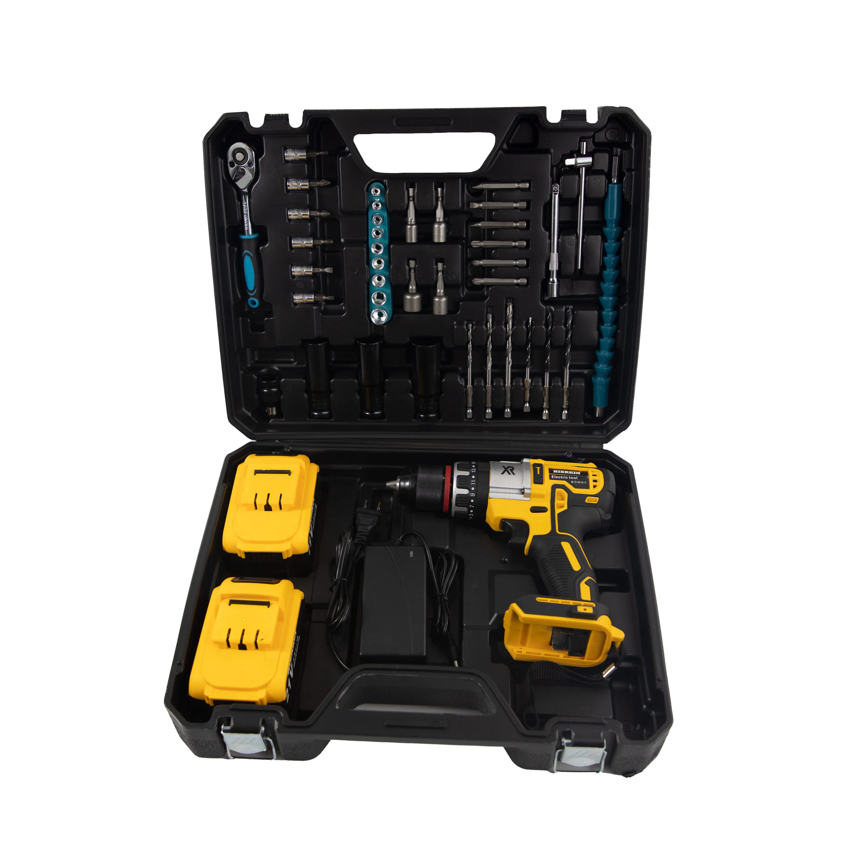 HIERKIN High Torque tool boxes 21v battery herramientas electrices power drills electric motor drilling machines drill bit