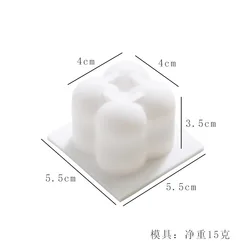 Factory 6 Cavity 3D Rubiks Cube Silicone Mousse Cake Baking Mold Big Large Silicone Candle Molds For Candle Making