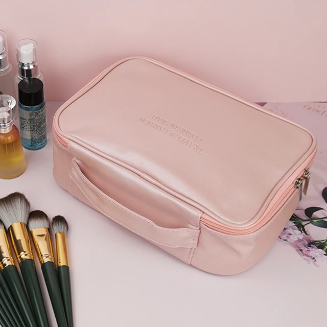 Индивидуальные OEM косметические мешки для мойки, розовый органайзер для косметики для женщин