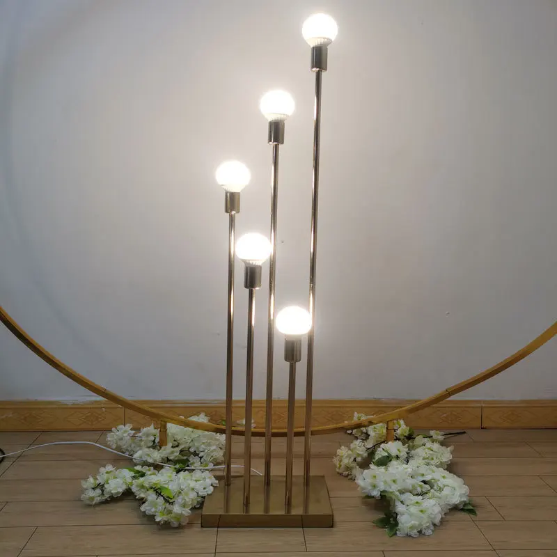 New wedding props golden star reed dragon ball decoration romantic bulb road lead stage background metal light