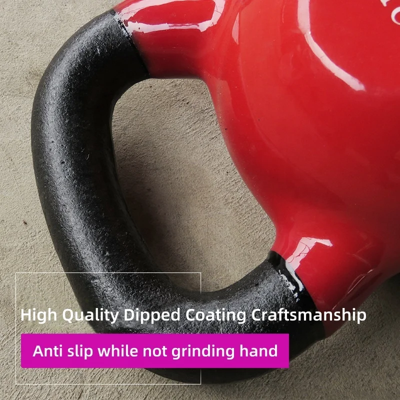 2kg-50kg Custom Privacy Logo Strength Training Kettlebell Gym Equipment Weight Lifting Competition Plastic Case Iron Kettlebell