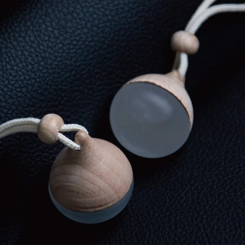 ENO wholesale Low MOQ 5ml  Aroma Oil Air Freshener Car Hanging Glass Bottle custom Reed Diffuser Pendant Essential Oil Perfume