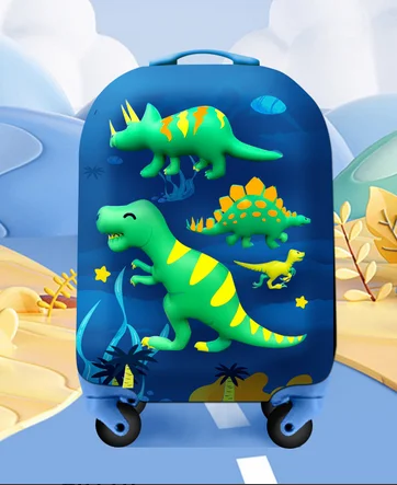 Custom Kids Travel Luggage Trolley Suitcase Polyester Gift Suitcase Main Material Polyester