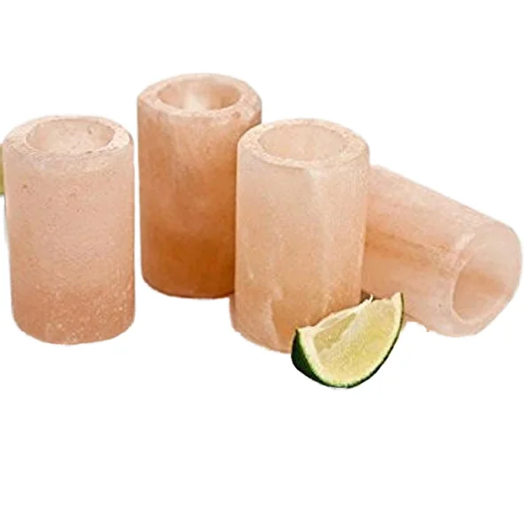 Гималайская Розовая Соль резная натуральная текила рюмка сырая техника производитель оптом из Пакистана