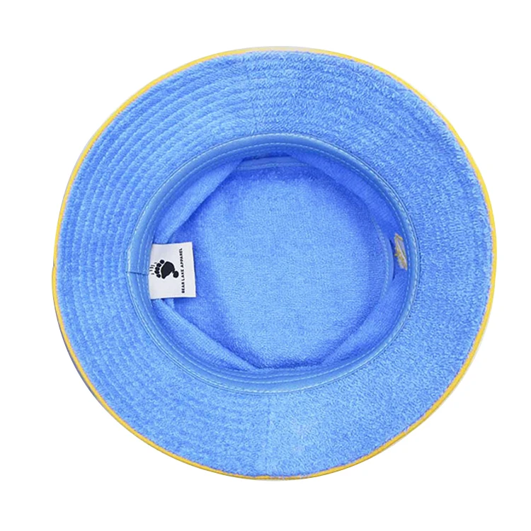High Quality Customized Logo Embroidered Terry Cloth Cotton Towel Bucket Hat
