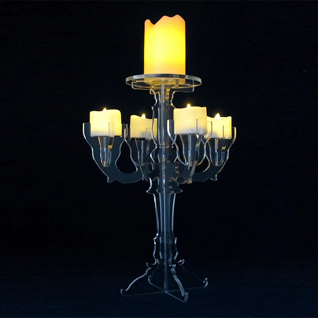 Modern acrylic candle holder/perspex candelabra
