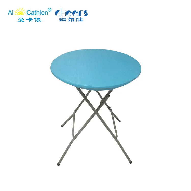 Outdoor Balcony Round Folding Coffee Table Small Plastic Round Dining Table