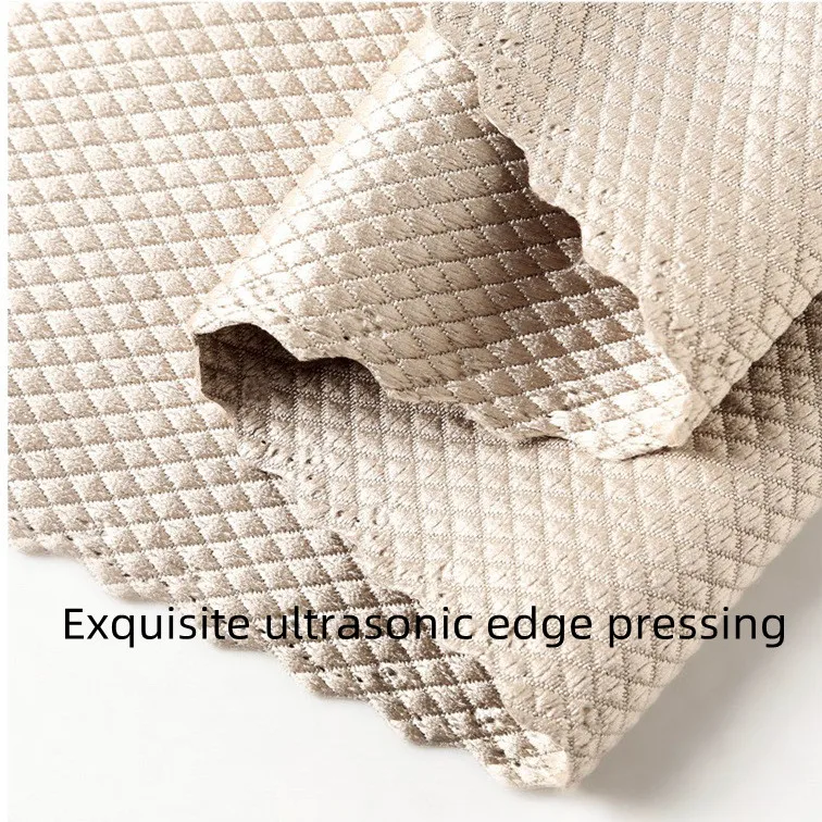 Super Absorbent Scratch Free Lint Kitchen Washcloth Free Fish Scales Design Microfiber Glass Cleaning Cloth for Window Dish Car