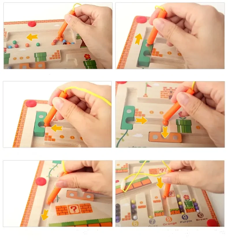 ET Custom Logo Magnetic Color And Counting Maze Puzzle Game For Kids Activities Magnetic Puzzle Magnetic Color And Number Maze