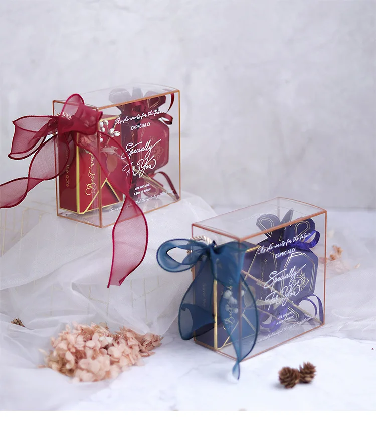 Transparent Gift Packaging Candy Plastic Custom Sweet Invitation Wedding Candy Box