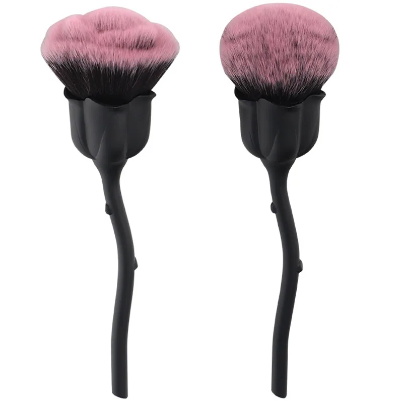 2024 Nail cleaning brush lovely gift Black flower makeup brush set