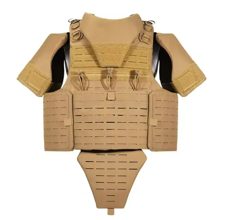 Hot Sale Coyote Full-Body Tactical Vest with 4 Mag Pouches and Plate Carrier Personal Defense Gear for Self-Defense