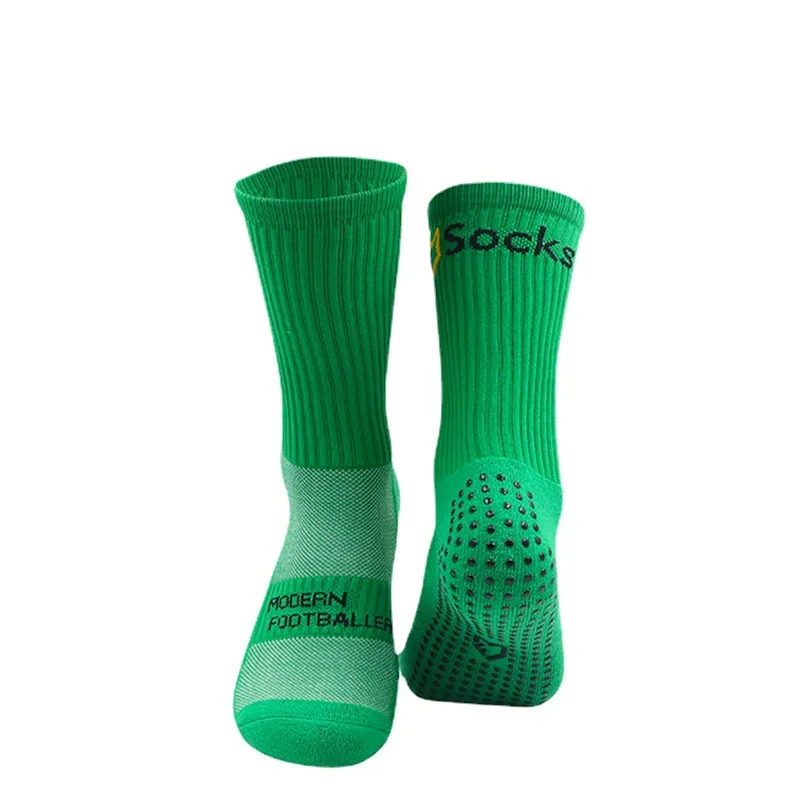KTS- 614-1 Custom logo sports socks silicone glue non-slip football grip training socks with terry sole